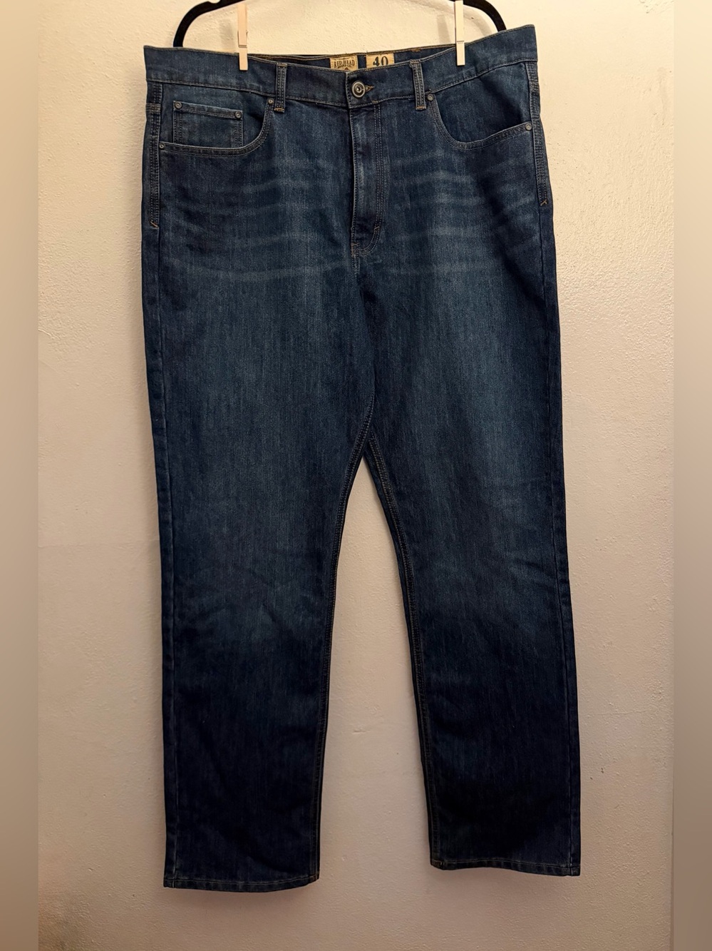RedHead Men’s 40x34 Relaxed Fit Dark Blue Jeans New With Tags